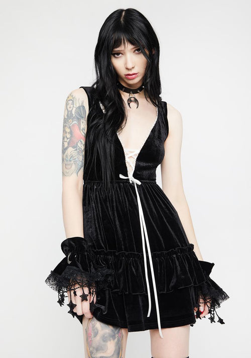 Academy Velvet Vest Dress