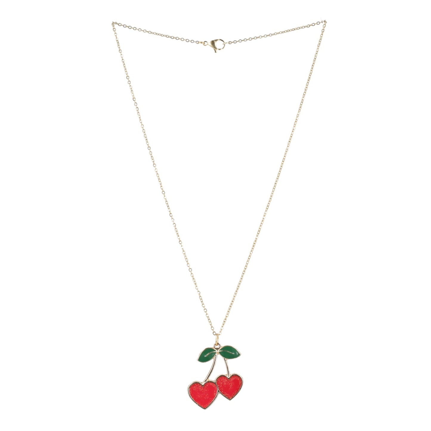 I Heart Cherries Necklace (Red)