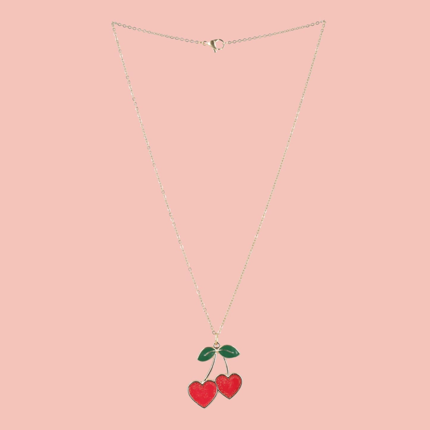 I Heart Cherries Necklace (Red)