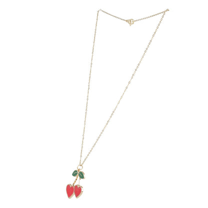 I Heart Cherries Necklace (Red)