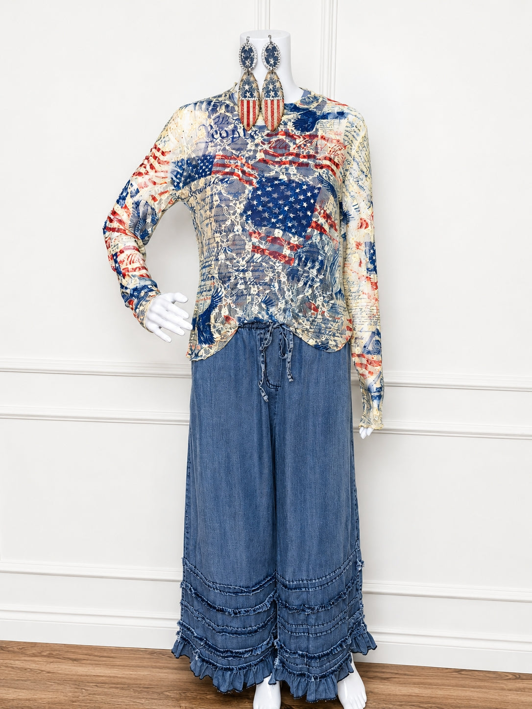 Origami - Vintage Americana Embellished Lace Top