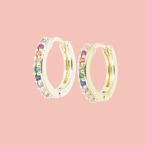 Infinity Huggie Hoop Earrings (Gold Plated)