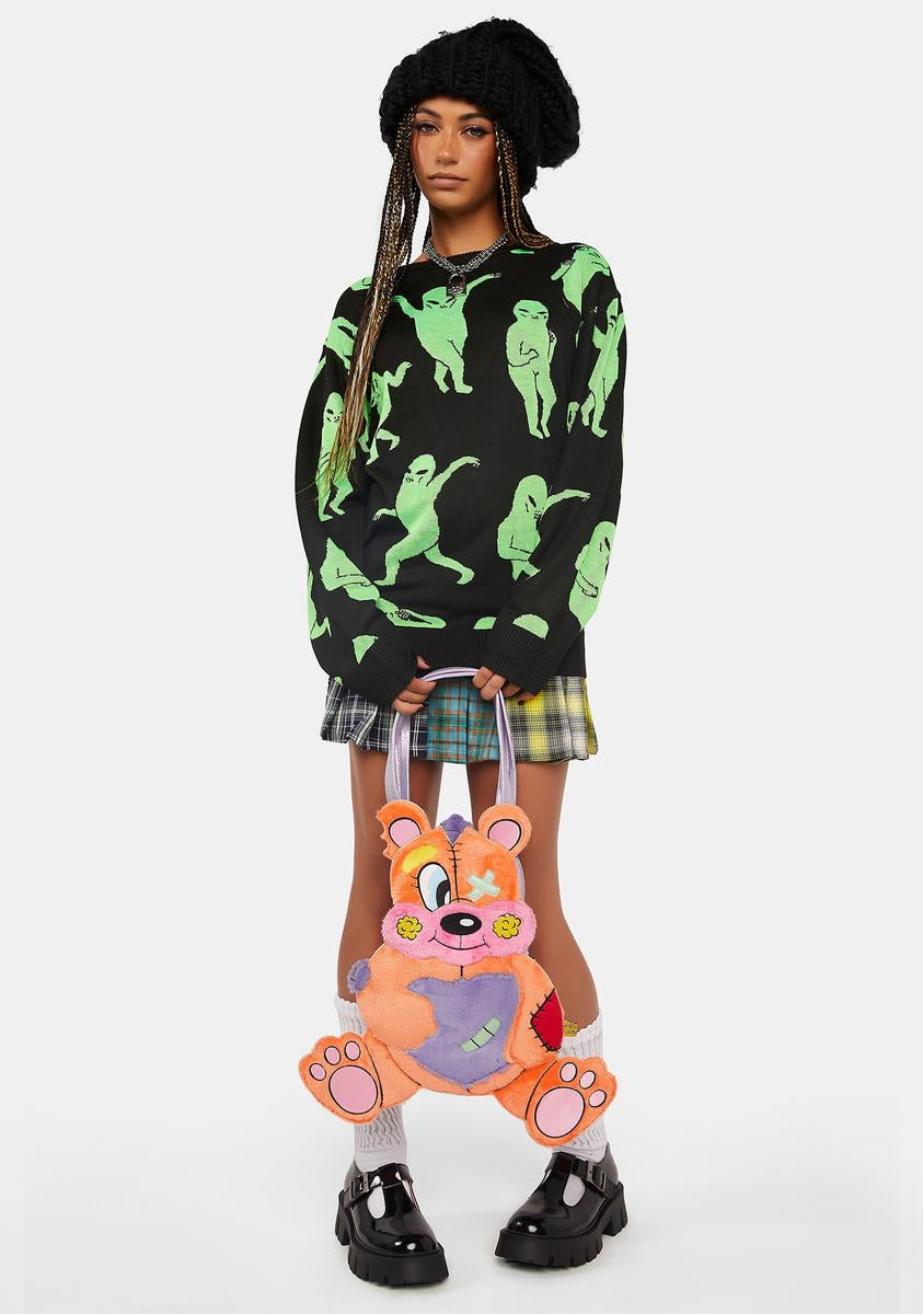 Alien Dance Party Knit Sweater