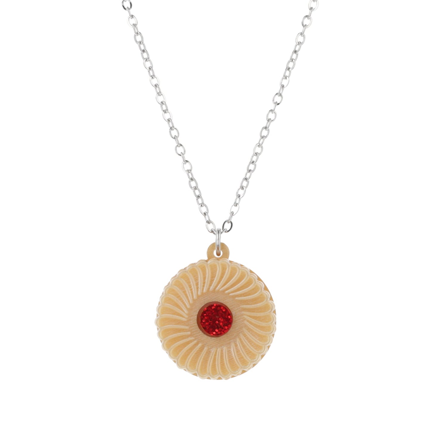 Jam & Cream Biscuit Necklace