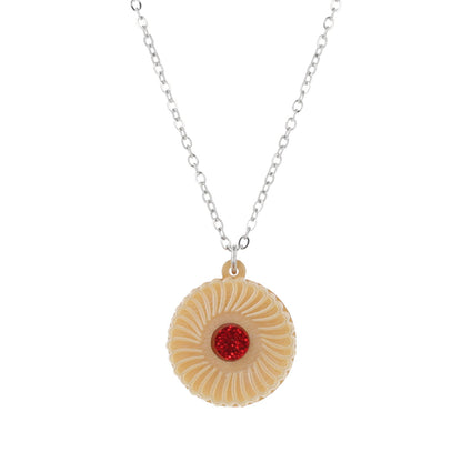 Jam & Cream Biscuit Necklace