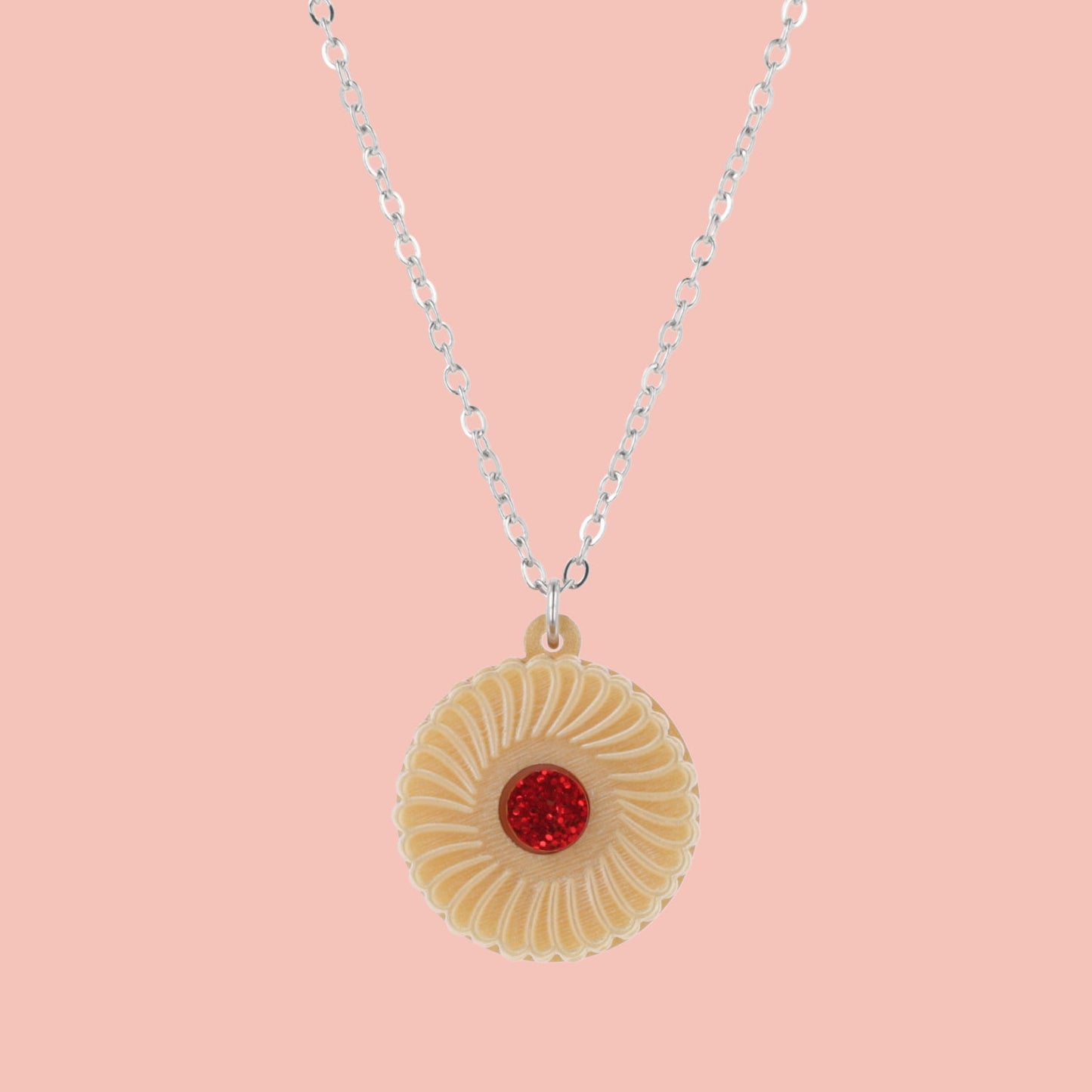 Jam & Cream Biscuit Necklace