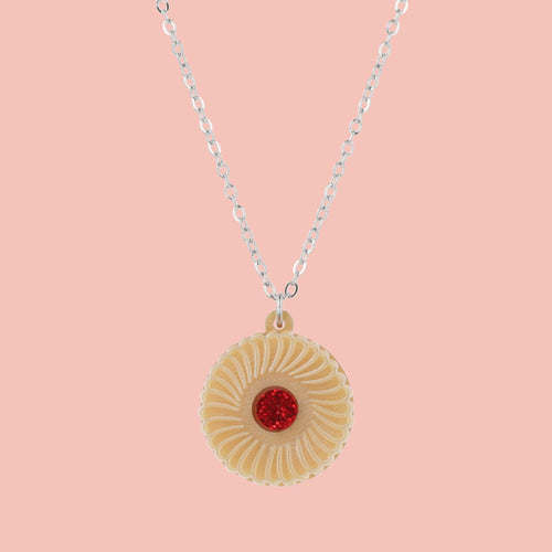 Jam & Cream Biscuit Necklace