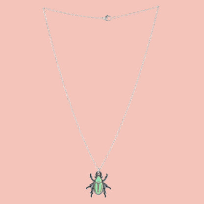 Jewel Summer Beetle Necklace