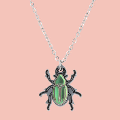 Jewel Summer Beetle Necklace