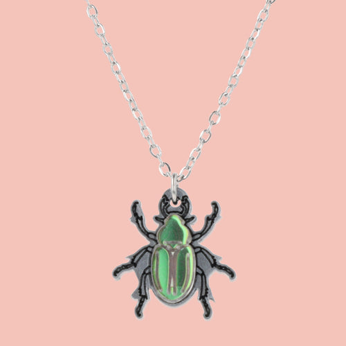 Jewel Summer Beetle Necklace