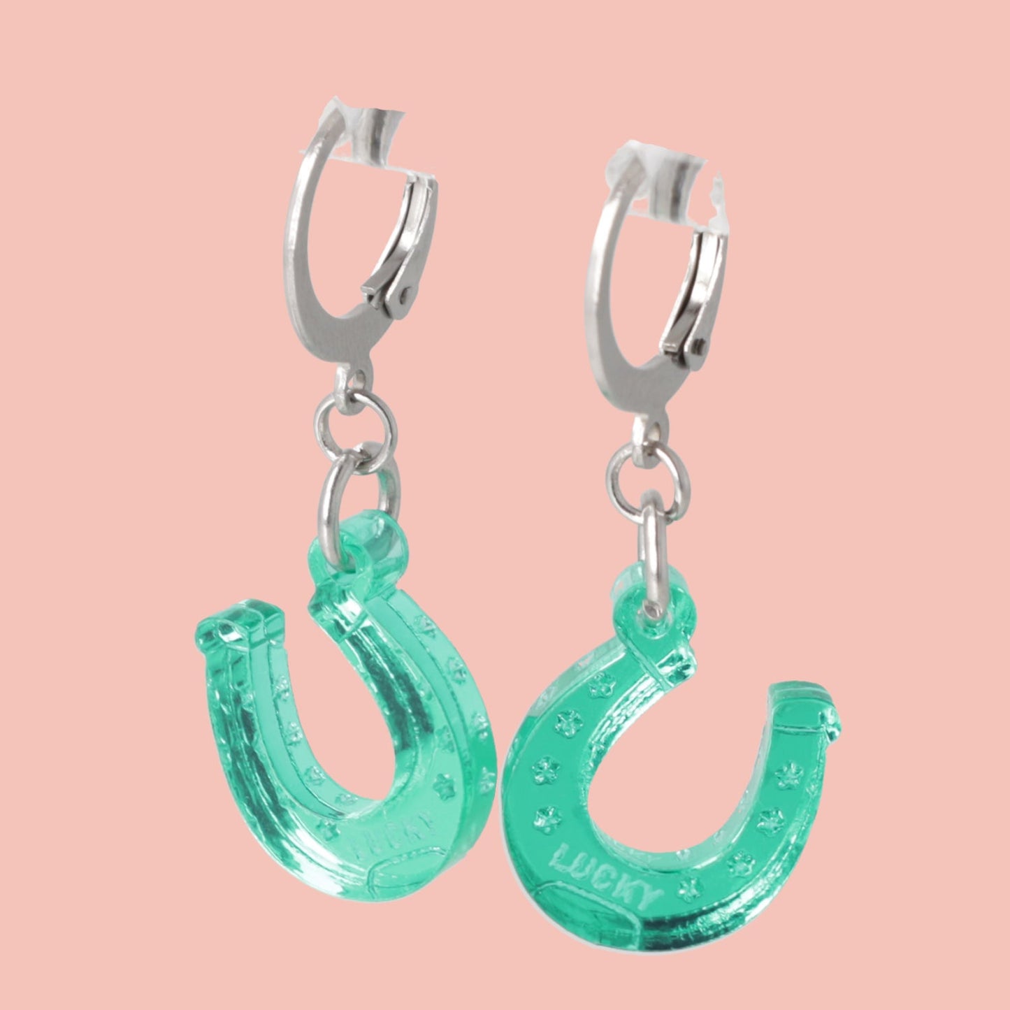 Just My Luck Huggie Hoop Earrings - Green