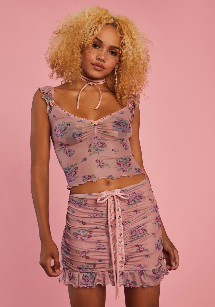 All A Dream Lace Up Skirt