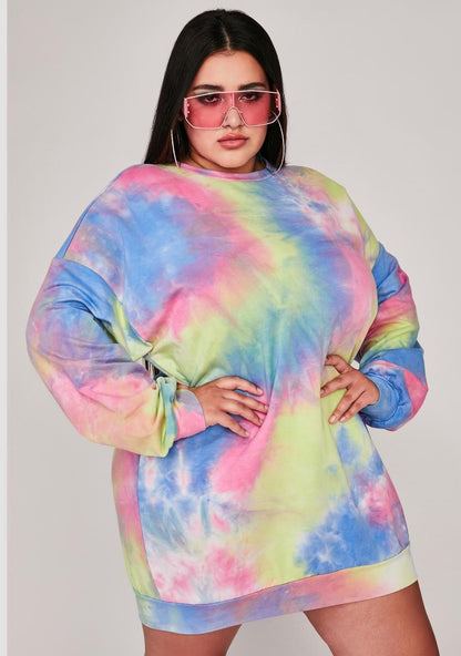 Always Chasing Daybreak Tie Dye Dress