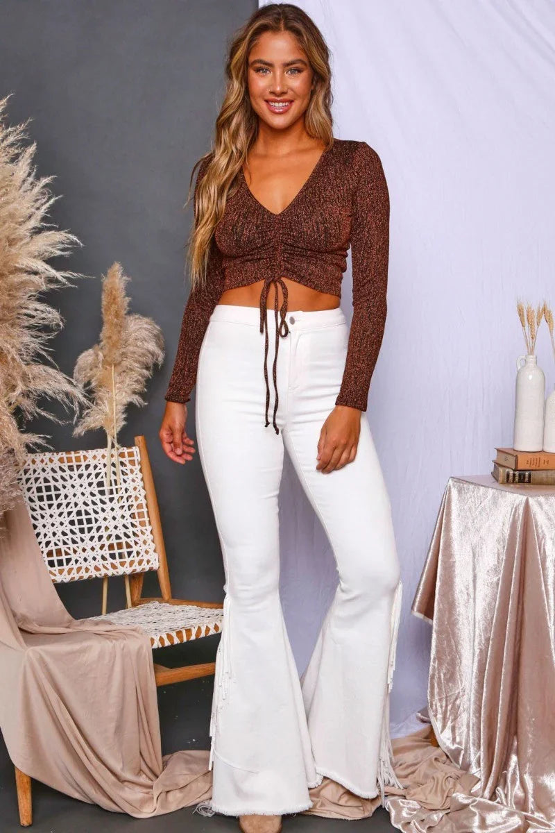 Ruched Bronze Top
