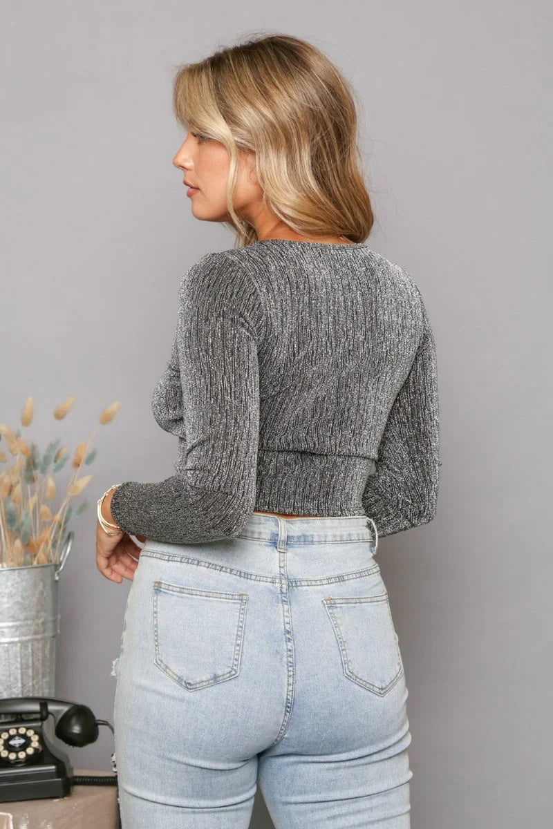 Metallic Crop Top