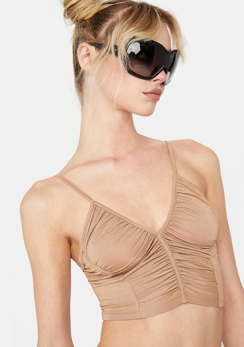 Air Kisses Ruched Crop Top
