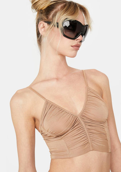 Air Kisses Ruched Crop Top