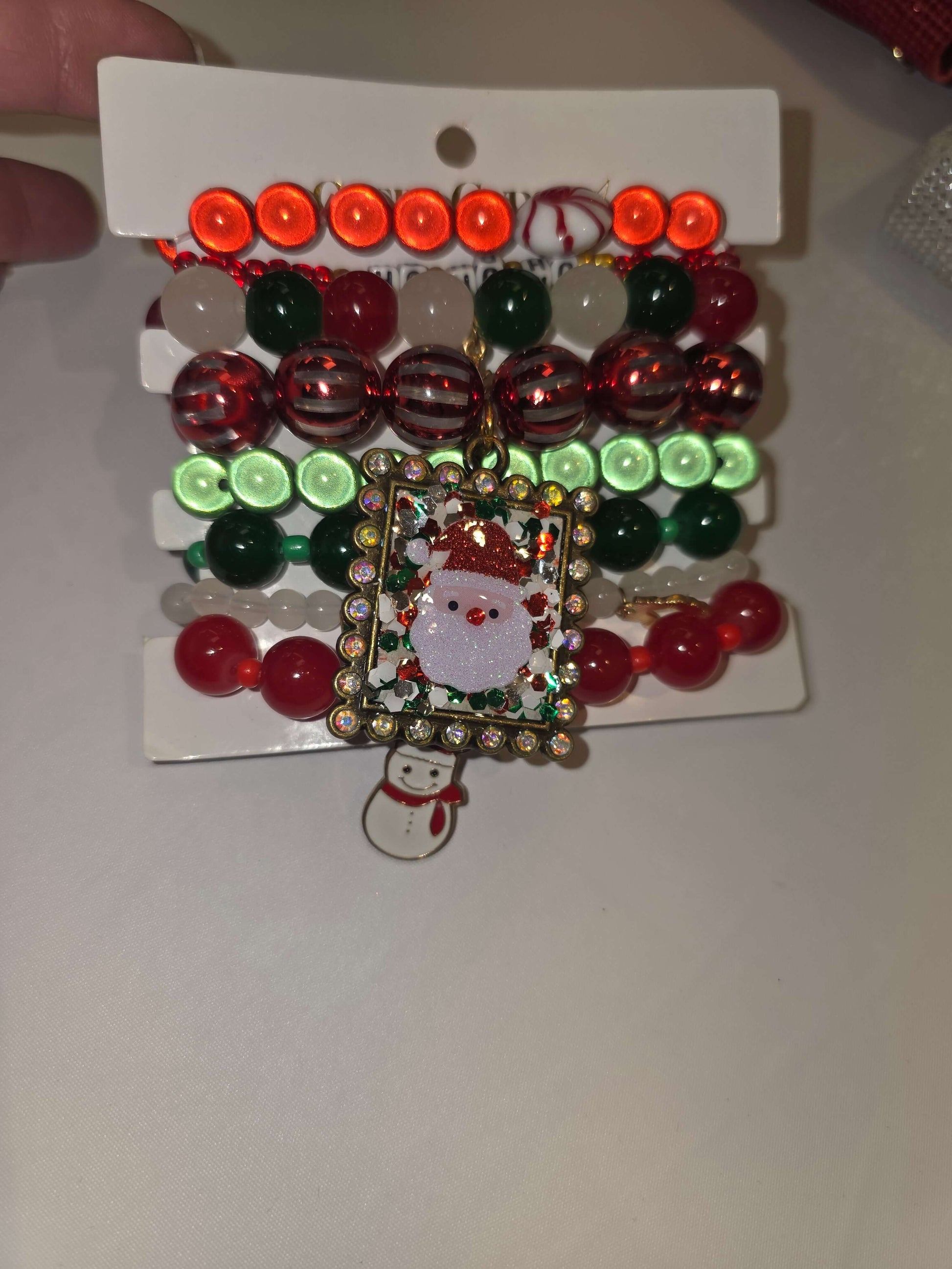 Santa Photo Frame Bracelet Stack