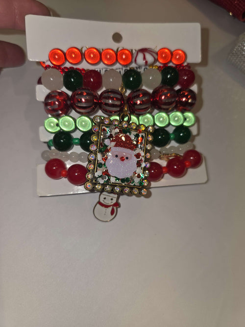 Santa Photo Frame Bracelet Stack
