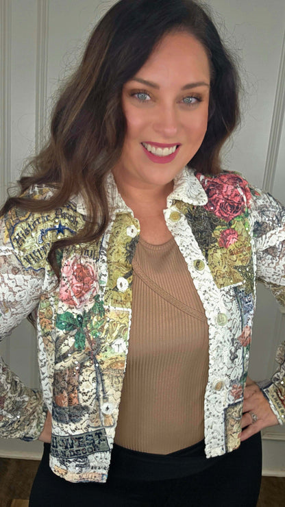Origami - Lace Rodeo Jacket with Bling