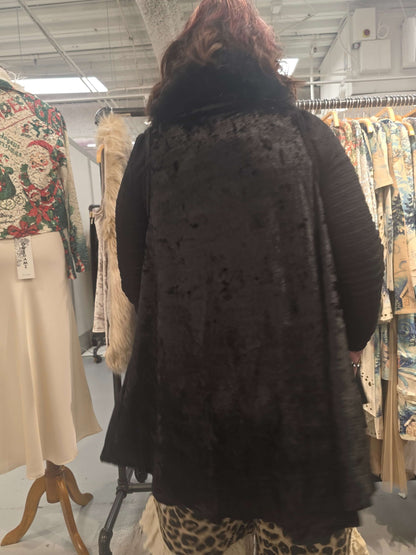 Black Faux Fur Vest