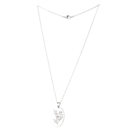 June Birth Flower Necklace - Rose