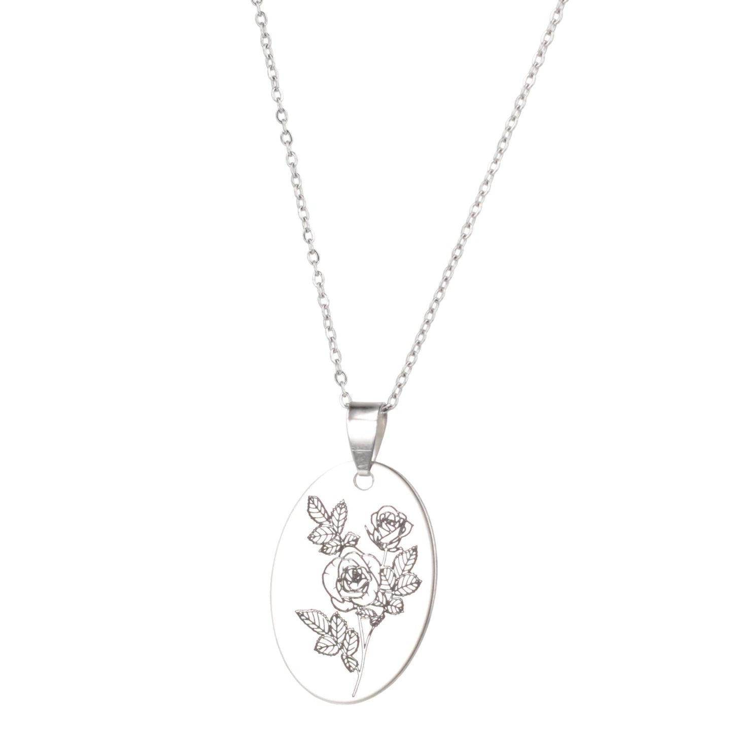 June Birth Flower Necklace - Rose