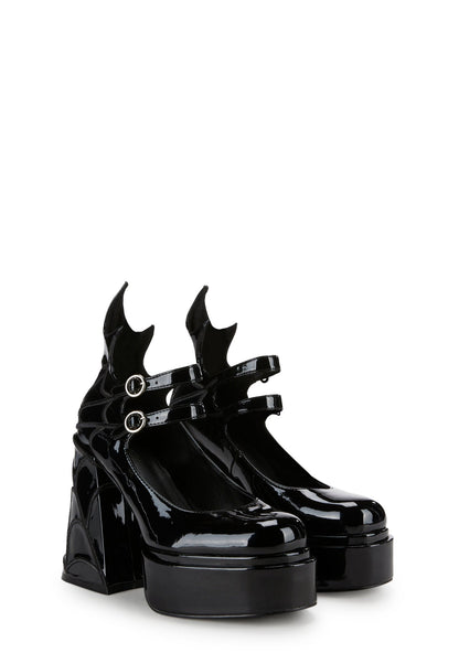 Against Midnight Platform Heels