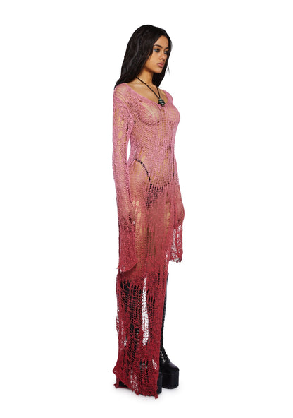 A Lifetime With You Longline Sweater-Red