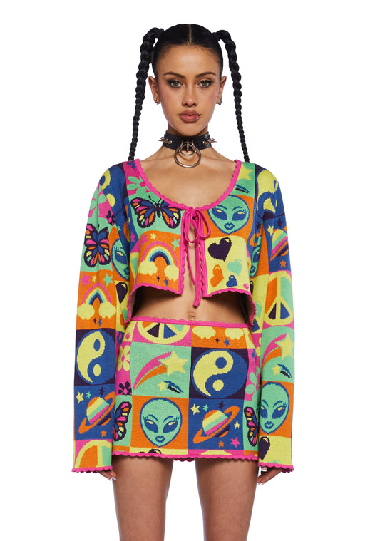 Acid Trippin Knit Cardigan