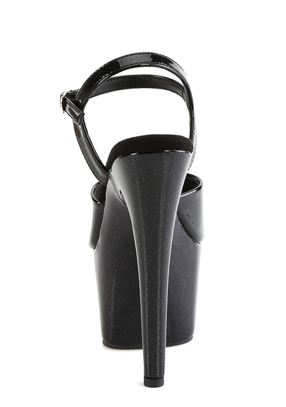 Adore-709GP Platform Ankle Strap Sandals-Black