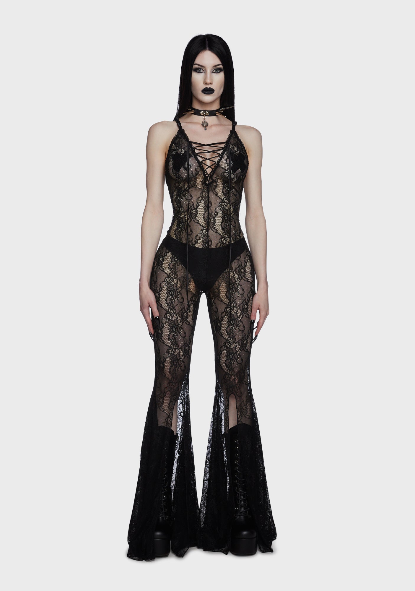 Alluring Darkness Lace Catsuit