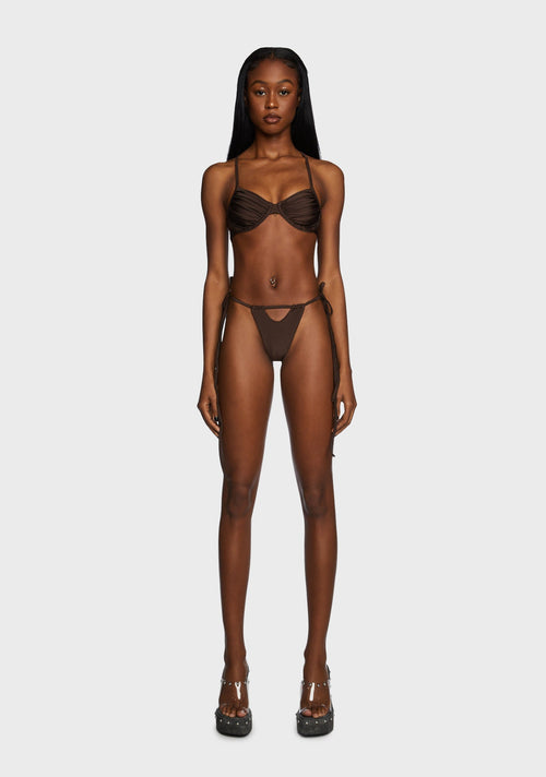 All Day Long Bikini Set - Brown