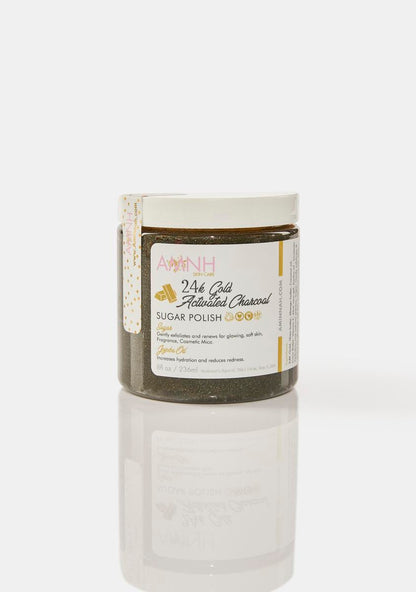 24K Gold Activated Charcoal Sugar Polish