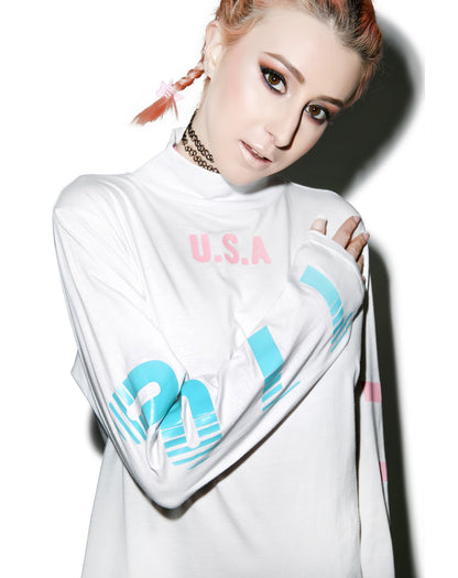 7700 Highneck Long Sleeve Tee