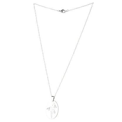 January Birth Flower Necklace - Snowdrop
