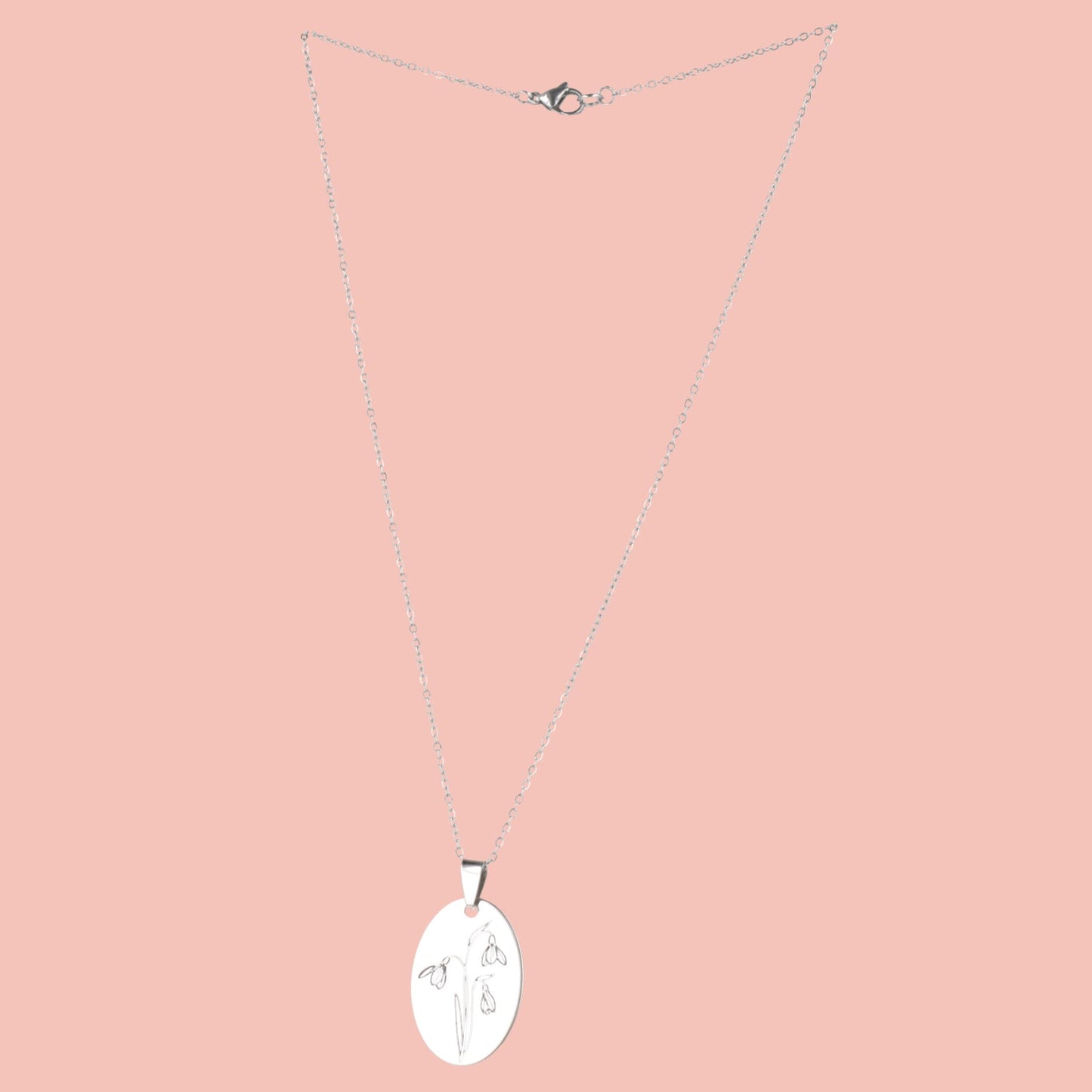 January Birth Flower Necklace - Snowdrop