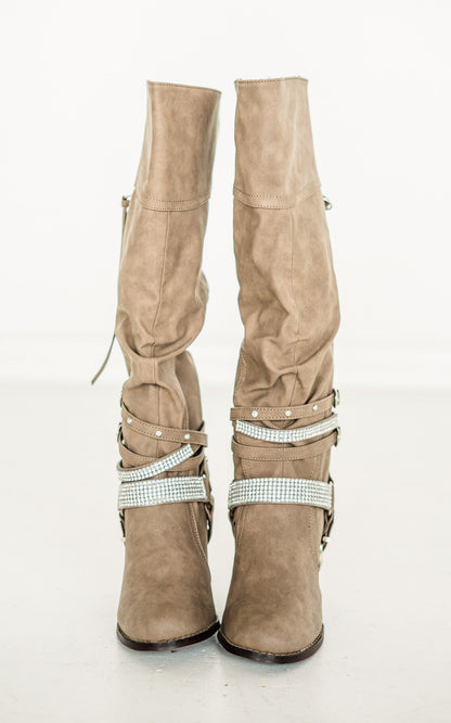 Stacey Boots in Taupe