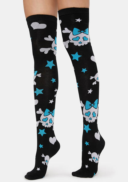 About Me Thigh High Socks