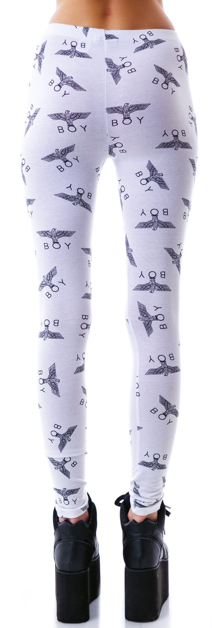Allover Eagle BOY Standard Leggings - Black
