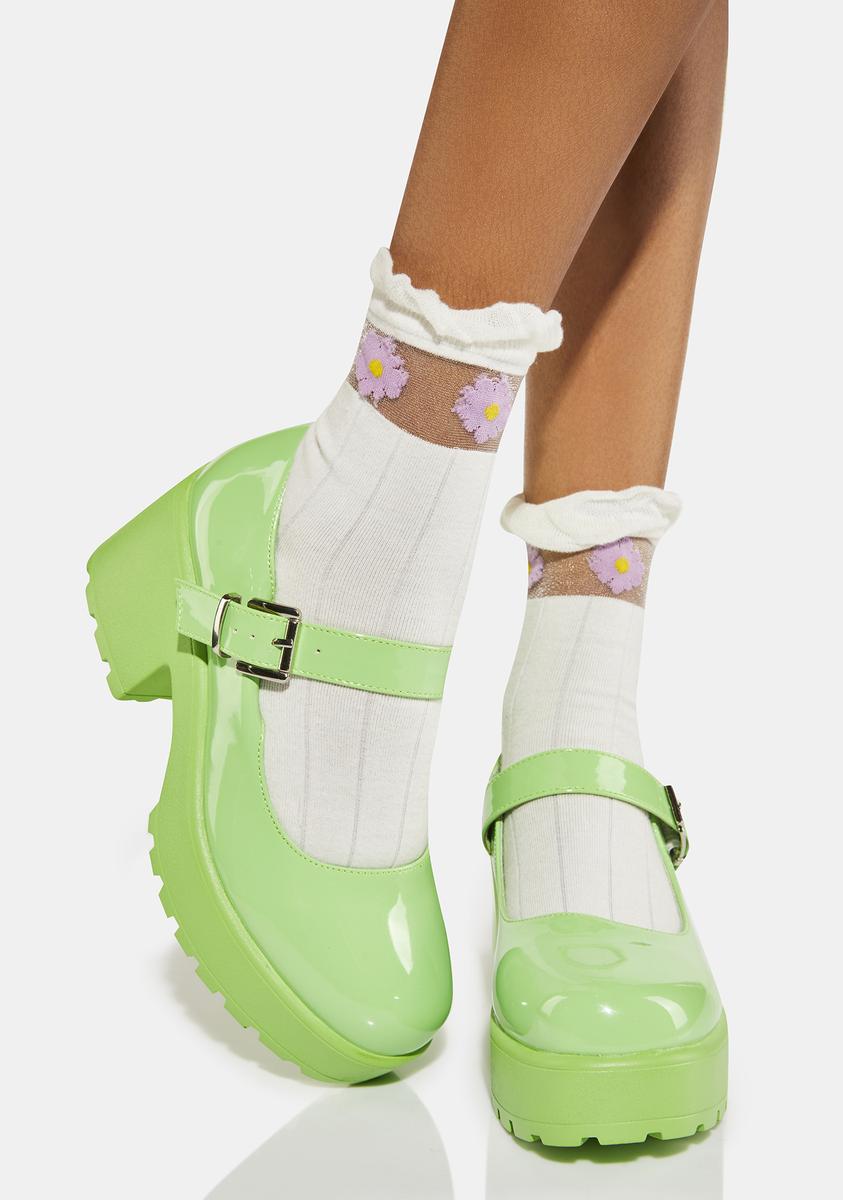 Alien Green Tira Mary Janes