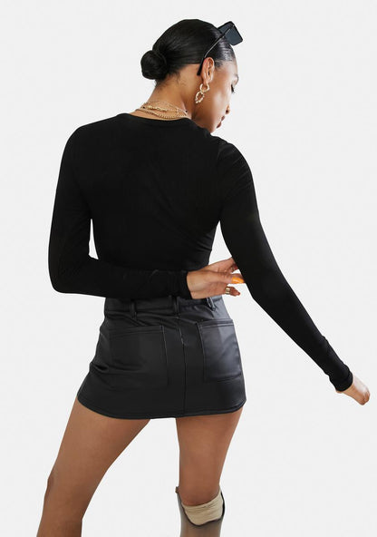 About Last Night Cutout Crop Top