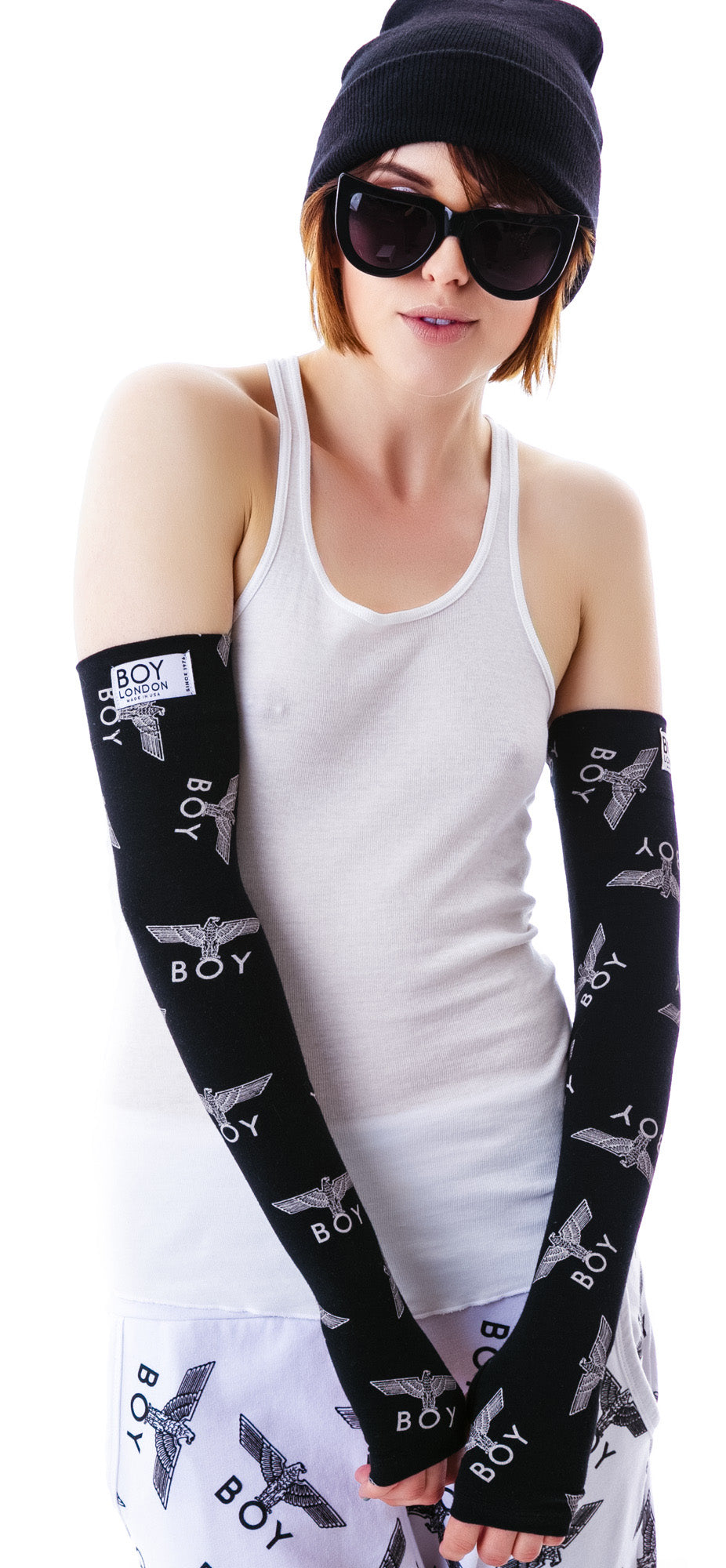 Allover Eagle Long Gloves