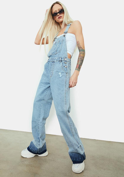 Almost Lover Relaxed Denim Overalls