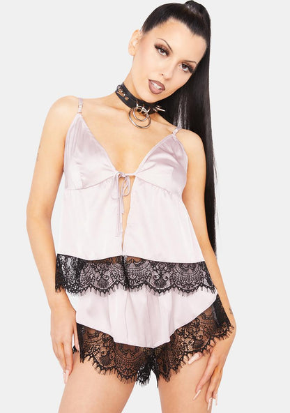 Alaia Caged Cami Pajama Top & Shorts