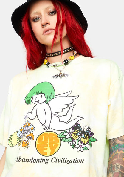 Abandoning Civilization Tie-Dye Tee