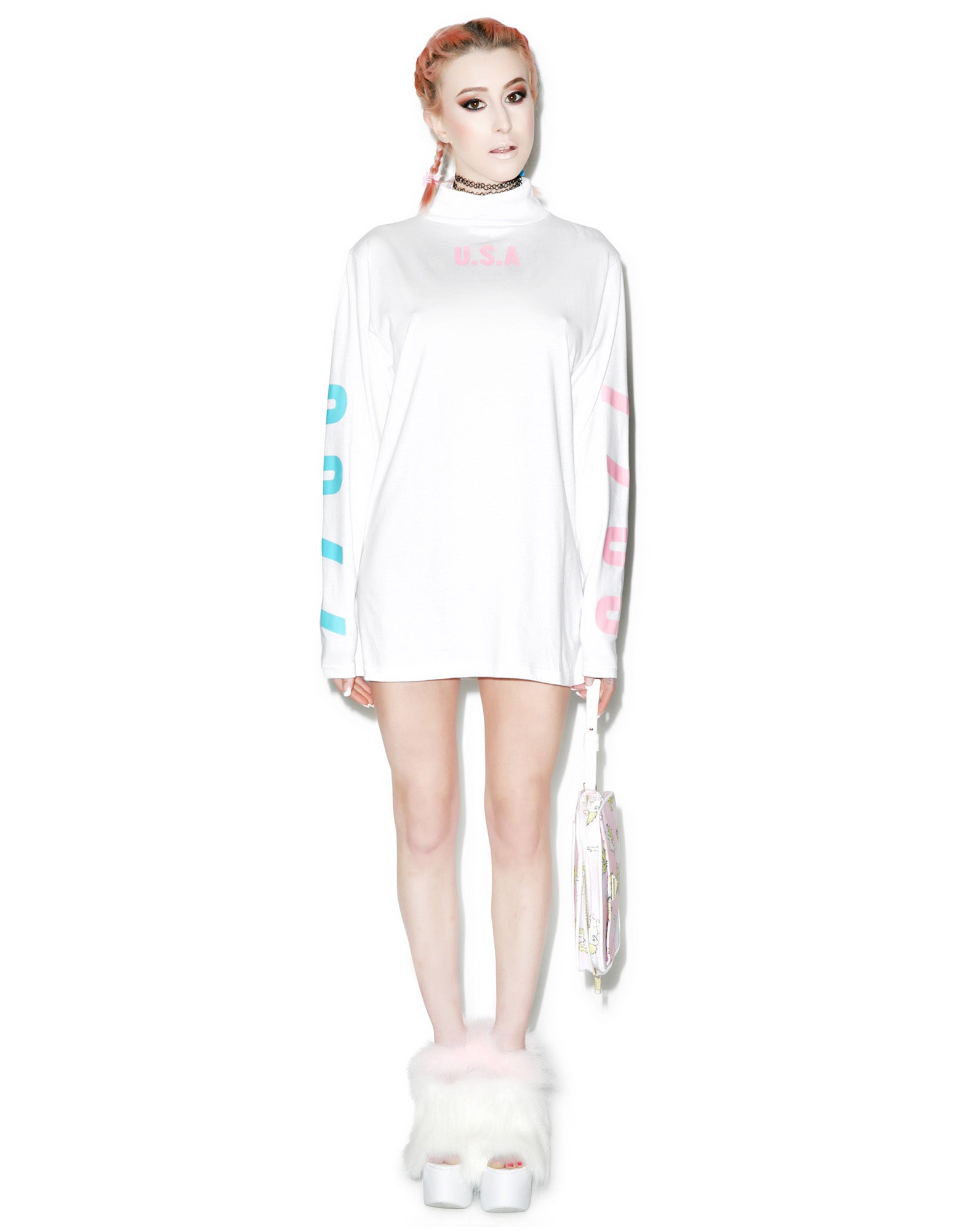 7700 Highneck Long Sleeve Tee