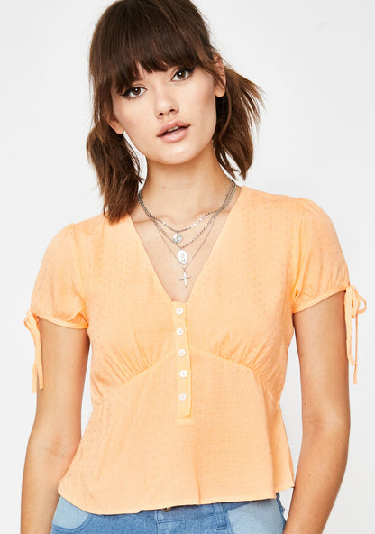 Achy Breaky Heart Button Blouse